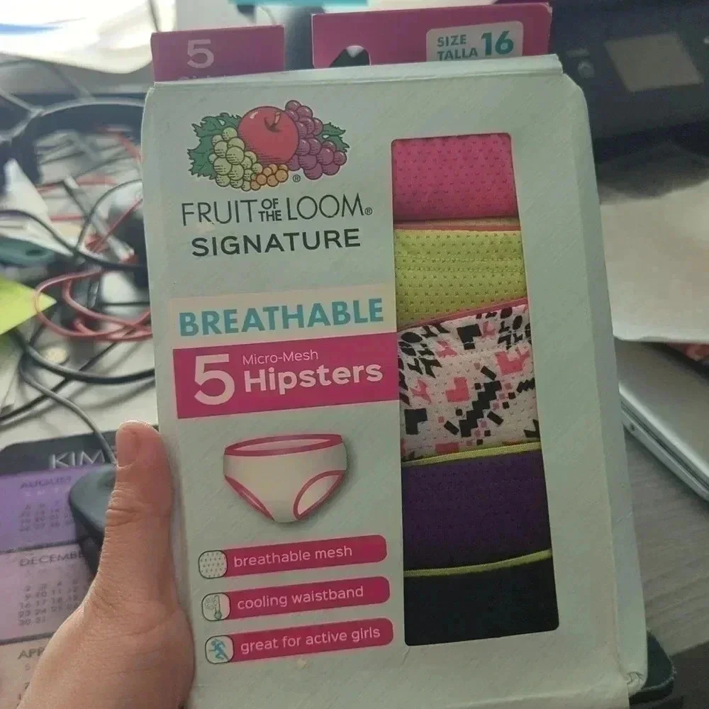 Fruit of the loom signature 5 micro mesh girls hipsters